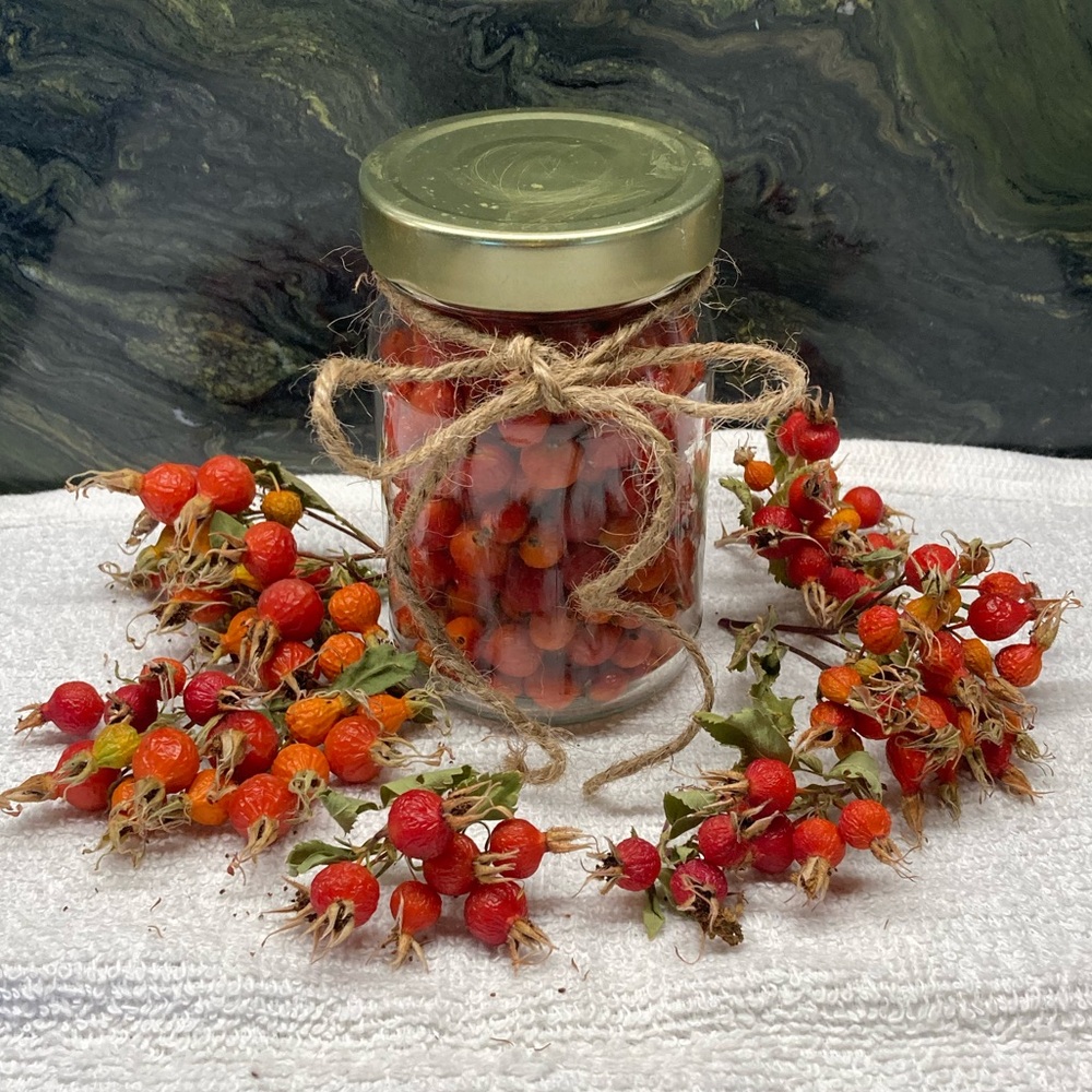 Wild Rose Hips Organic Hand Crafted Bath Soak Gift Jar New